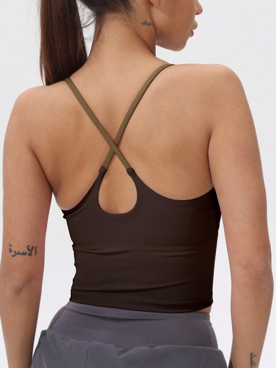 Crossfit Yoga - Womens Sports Camisole With Fixed Pads