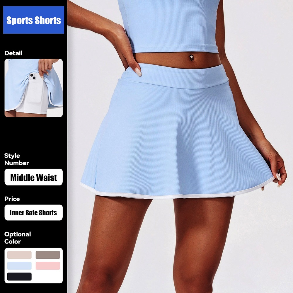 Crossfit G - Cloud Hide Blue Pocket Tennis Skirts