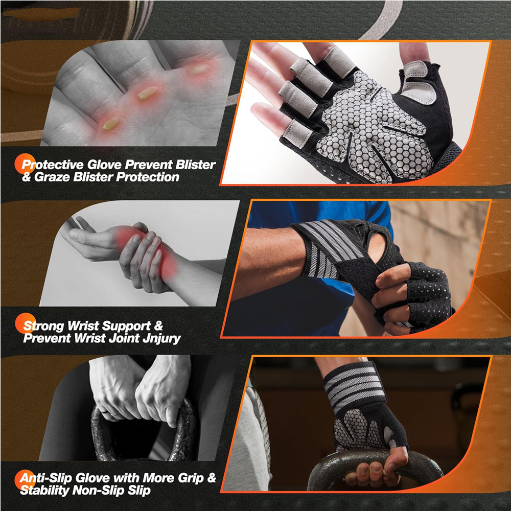 Fitness Gloves with Wrist Supp - Crossfit Gear For Men recension och pris