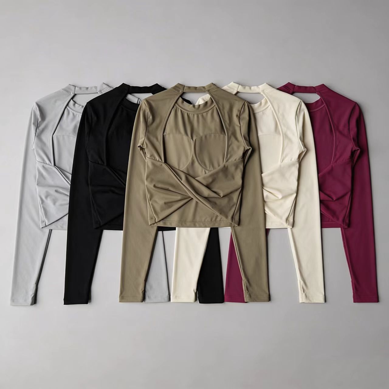 Women Long Sleeve Knotted Yoga - Crossfit Yoga recension och pris
