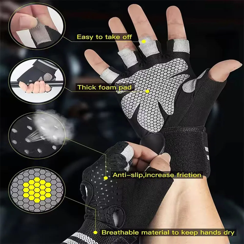 1Pair Half Finger Gym Fitness  - Crossfit Workout With Equipment recension och pris