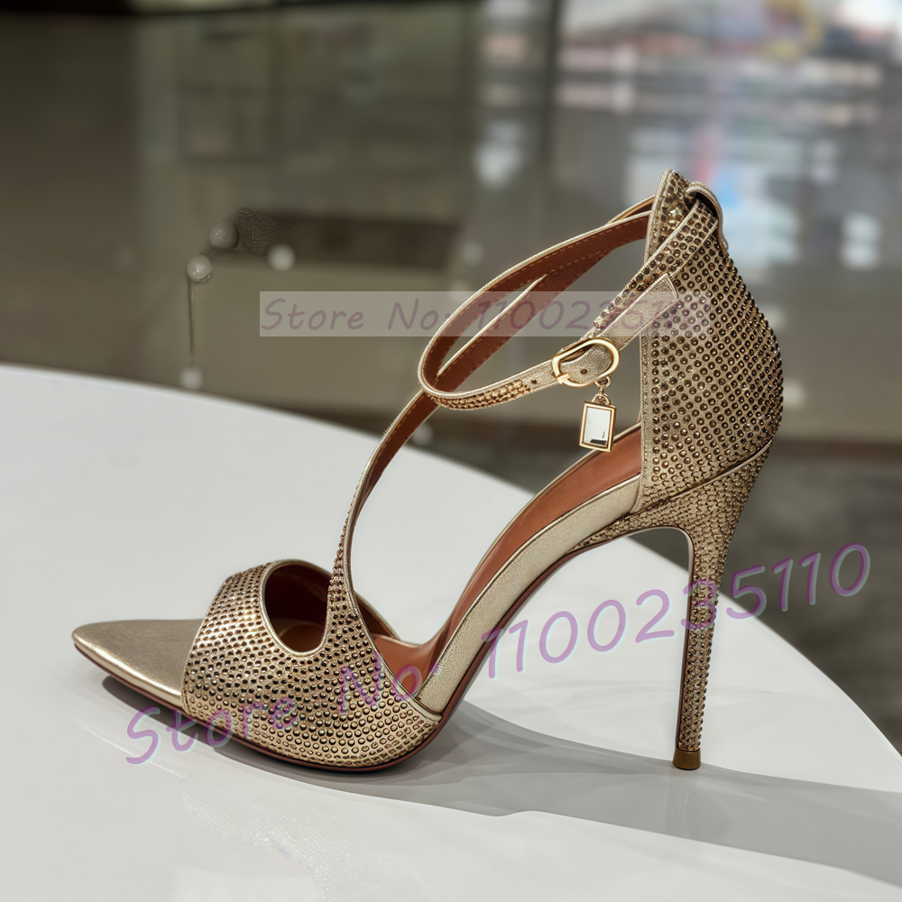 Champagne Rhinestone Cross Str - Crossfit Lady recension och pris