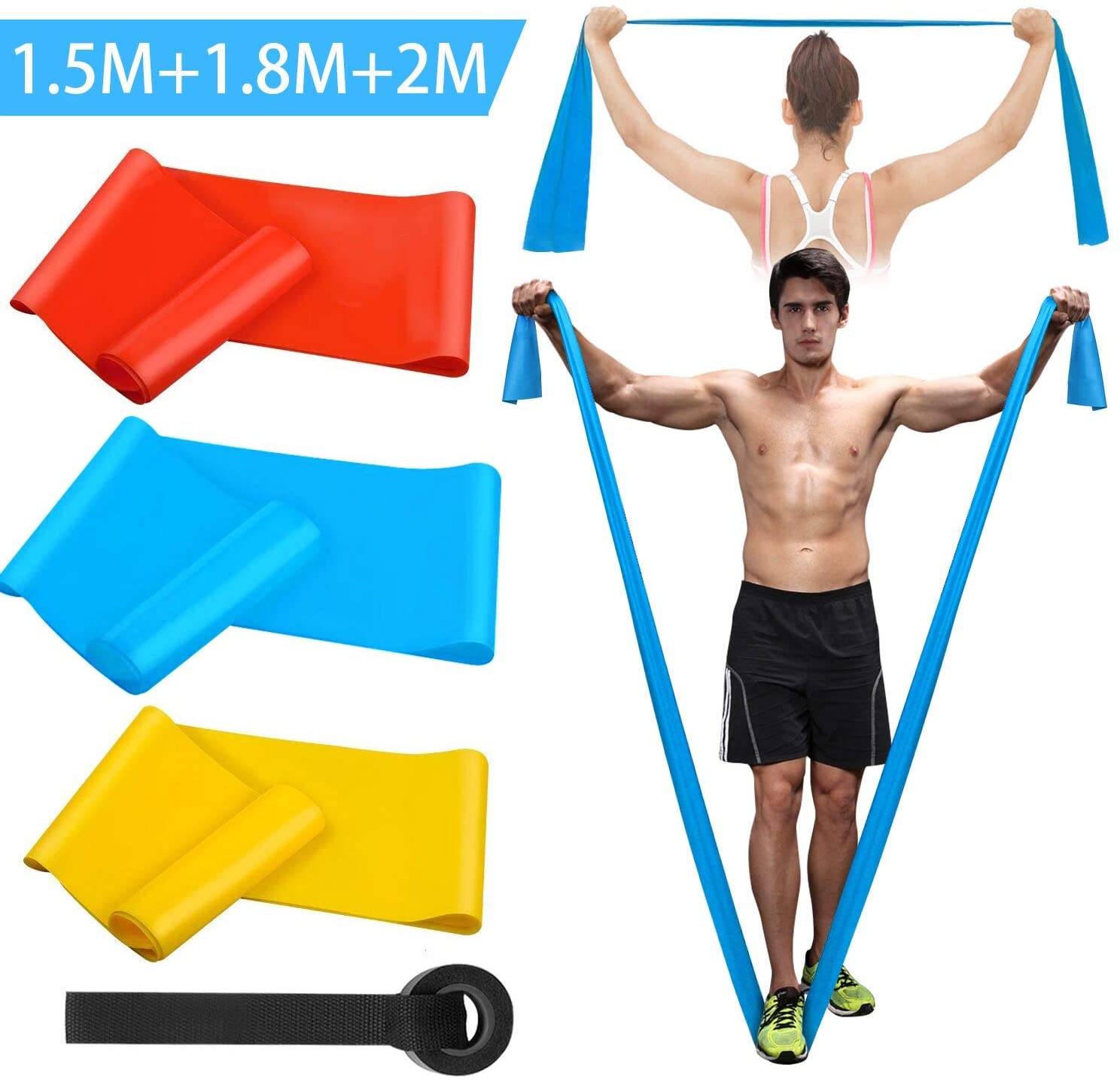 Elastic Fitness Bands 3Pcs Res - Crossfit Workout With Equipment recension och pris