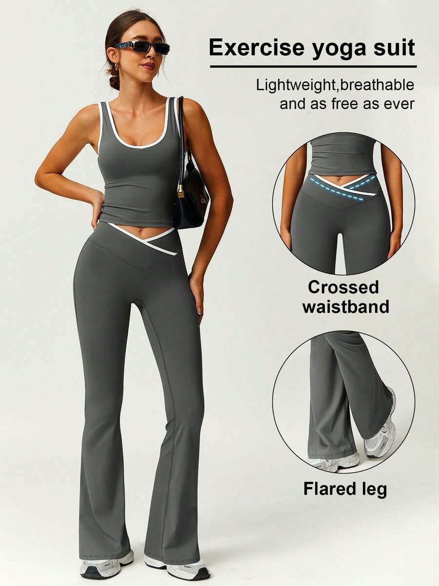 Women 2pcs Sports Vest And Fla - Crossfit Vest recension och pris